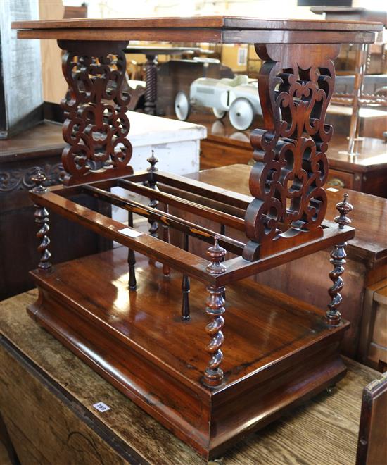 Victorian rosewood canterbury / whatnot